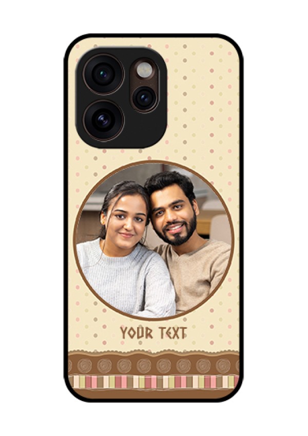 Oppo Reno 15 Pro Mini 5G Custom Glass Phone Case - Brown Dotted Mobile Case Design