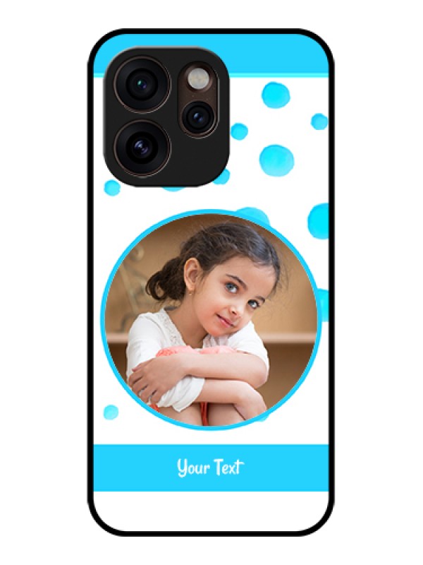 Custom Oppo Reno 15 Pro Mini 5G Custom Glass Phone Case - Blue Bubbles Pattern Design