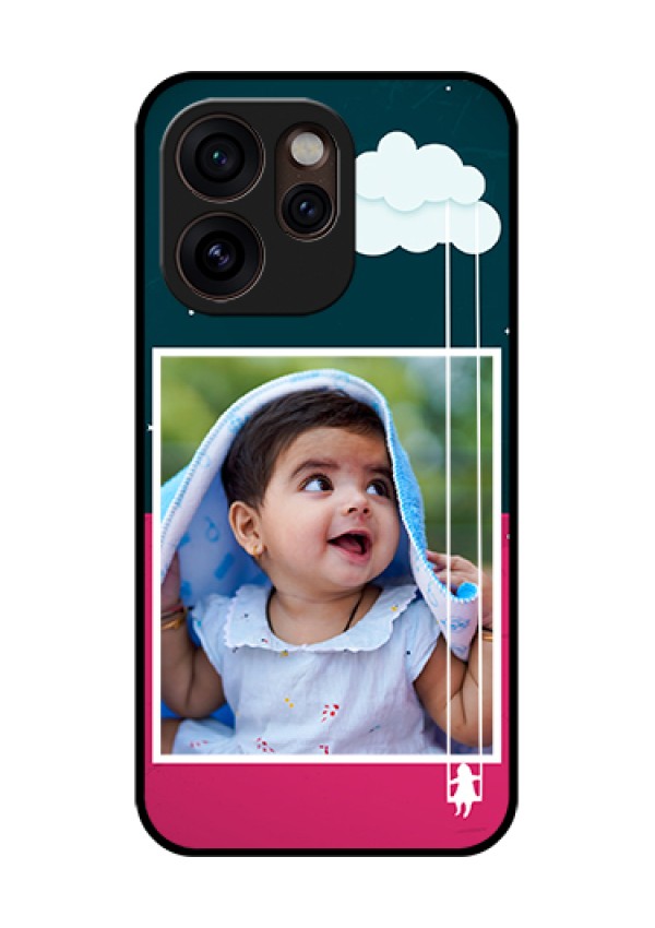 Oppo Reno 15 Pro Mini 5G Custom Glass Phone Case - Cute Girl With Cloud Design