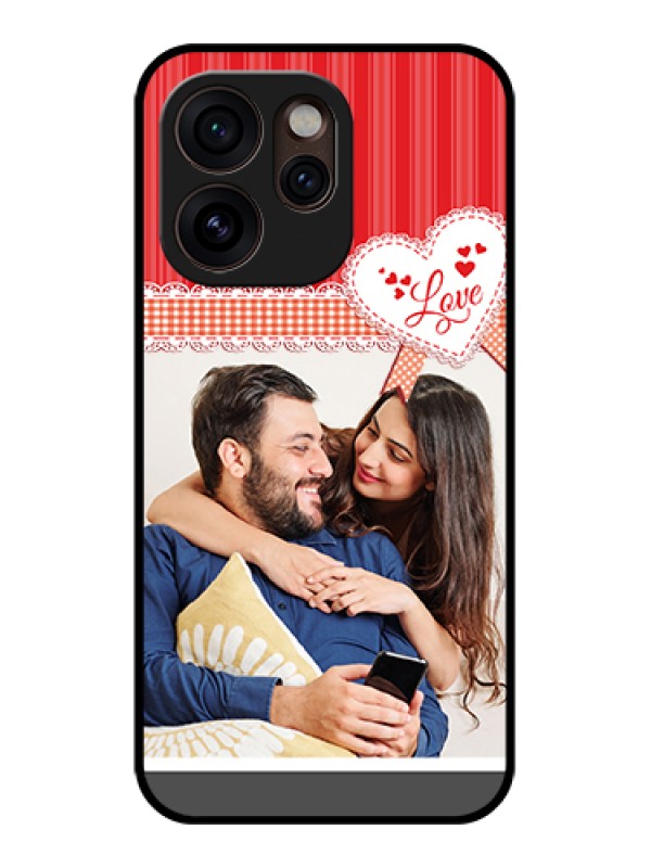 Custom Oppo Reno 15 Pro Mini 5G Custom Glass Phone Case - Red Love Pattern Design