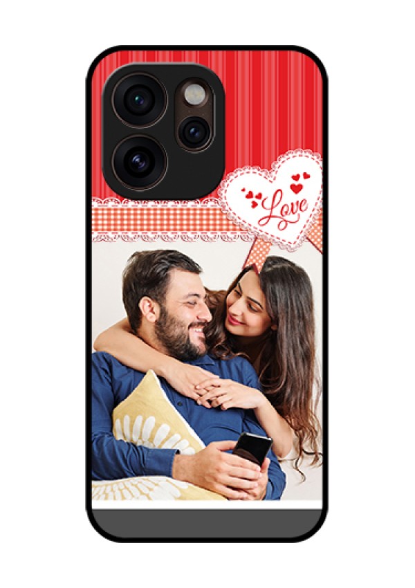 Oppo Reno 15 Pro Mini 5G Custom Glass Phone Case - Red Love Pattern Design