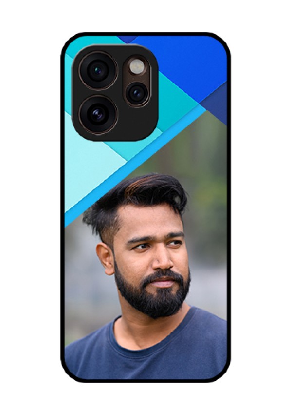 Oppo Reno 15 Pro Mini 5G Custom Glass Phone Case - Blue Pattern Design