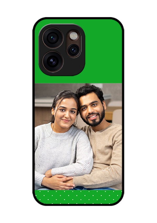 Oppo Reno 15 Pro Mini 5G Custom Glass Phone Case - Green Pattern Design