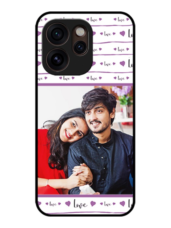Custom Oppo Reno 15 Pro Mini 5G Custom Glass Phone Case - Couples Heart Design