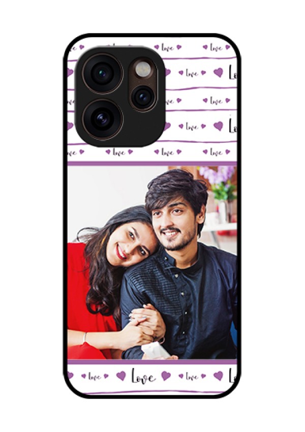 Oppo Reno 15 Pro Mini 5G Custom Glass Phone Case - Couples Heart Design