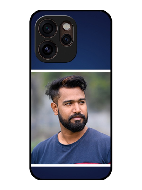 Custom Oppo Reno 15 Pro Mini 5G Custom Glass Phone Case - Simple Royal Blue Design