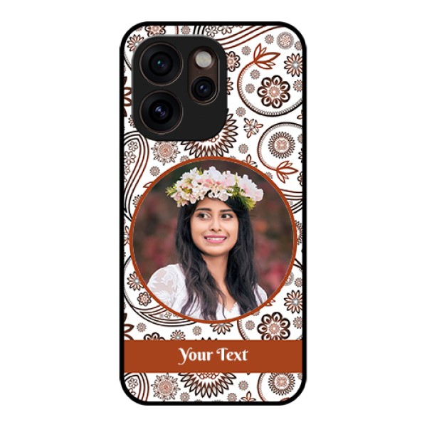 Oppo Reno 15 Pro Mini 5G Custom Glass Phone Case - Abstract Flower Design