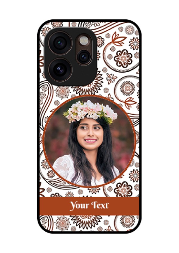 Oppo Reno 15 Pro Mini 5G Custom Glass Phone Case - Abstract Flower Design