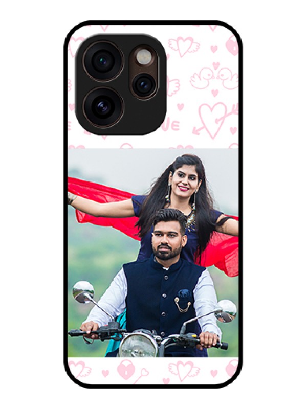 Custom Oppo Reno 15 Pro Mini 5G Custom Glass Phone Case - Pink Flying Heart Design