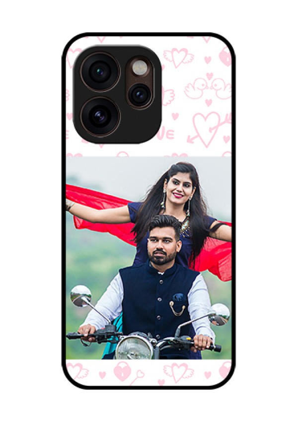 Oppo Reno 15 Pro Mini 5G Custom Glass Phone Case - Pink Flying Heart Design