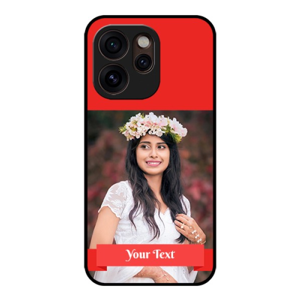 Oppo Reno 15 Pro Mini 5G Custom Glass Phone Case - Simple Red Color Design