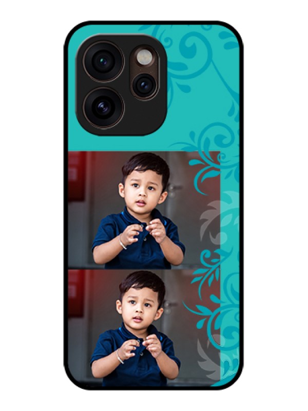 Custom Oppo Reno 15 Pro Mini 5G Custom Glass Phone Case - With Photo And Green Floral Design