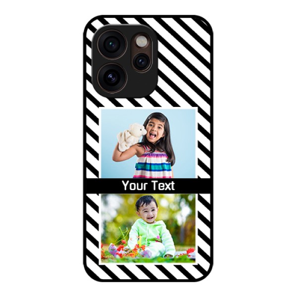 Oppo Reno 15 Pro Mini 5G Custom Glass Phone Case - Black And White Stripes Design Oppo Reno 15 Pro Mini 5G Custom Glass Phone Case - Black And White Stripes Design