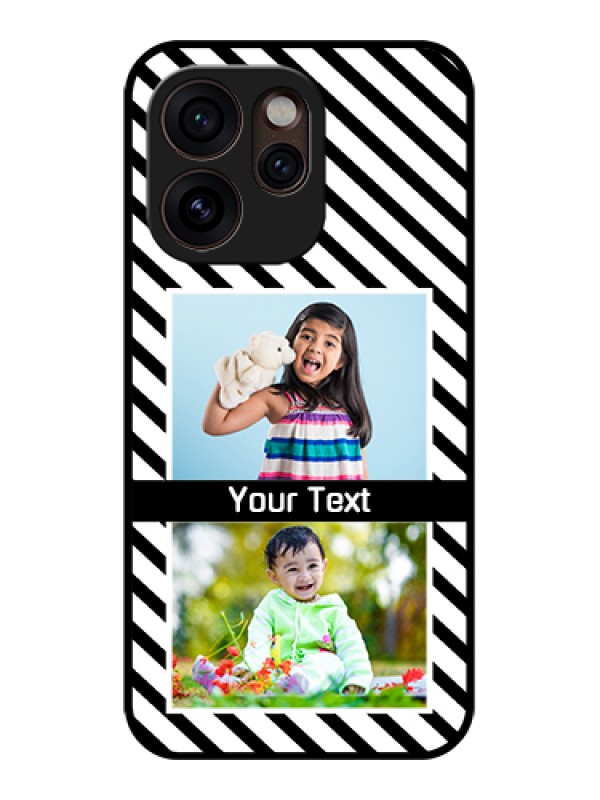 Custom Oppo Reno 15 Pro Mini 5G Custom Glass Phone Case - Black And White Stripes Design
