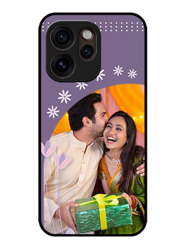 Custom Oppo Reno 15 Pro Mini 5G Custom Glass Phone Case - Lavender Flowers Design