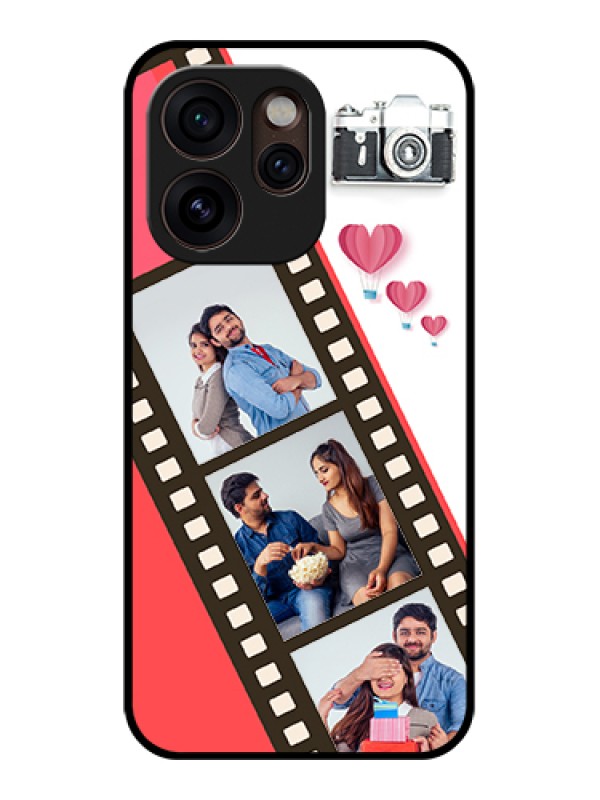 Custom Oppo Reno 15 Pro Mini 5G Custom Glass Phone Case - 3 Image Holder With Film Reel