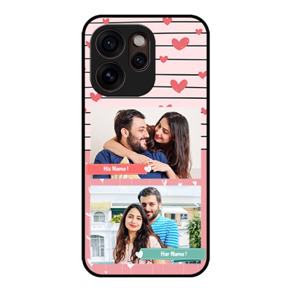 Oppo Reno 15 Pro Mini 5G Custom Glass Phone Case - Photo With Heart Design