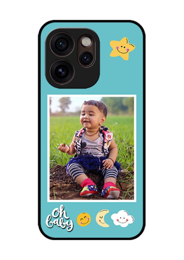 Oppo Reno 15 Pro Mini 5G Custom Glass Phone Case - Smiley Kids Stars Design