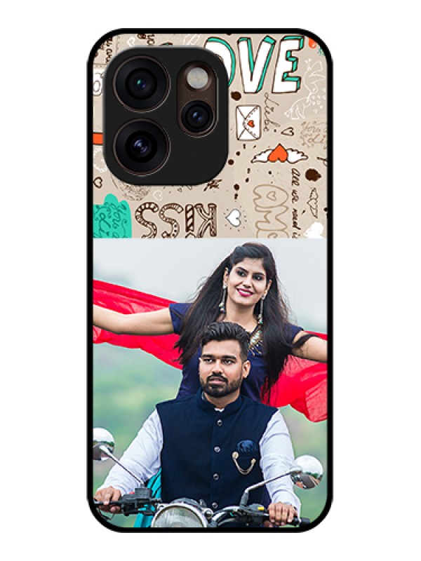 Custom Oppo Reno 15 Pro Mini 5G Custom Glass Phone Case - Love Doodle Pattern