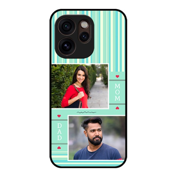 Oppo Reno 15 Pro Mini 5G Custom Glass Phone Case - Mom & Dad Pic Design