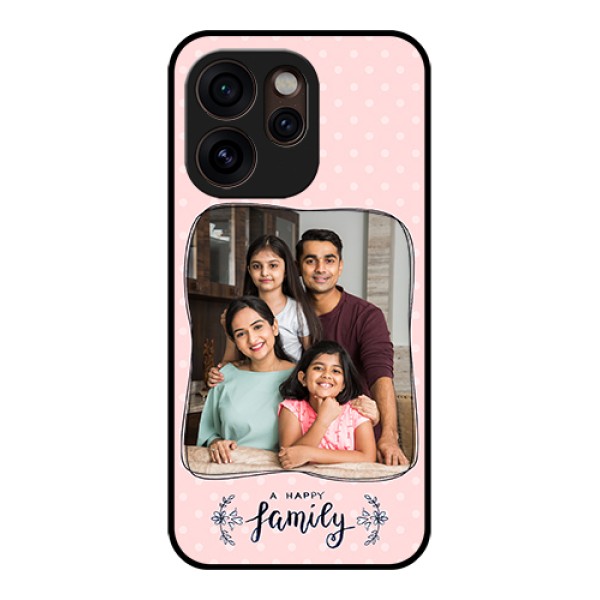 Oppo Reno 15 Pro Mini 5G Custom Glass Phone Case - Family With Dots Design