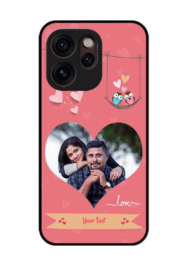 Oppo Reno 15 Pro Mini 5G Custom Glass Phone Case - Peach Color Love Design