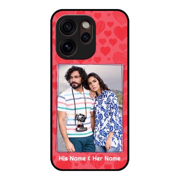 Oppo Reno 15 Pro Mini 5G Custom Glass Phone Case - With Red Heart Symbols Design Oppo Reno 15 Pro Mini 5G Custom Glass Phone Case - With Red Heart Symbols Design