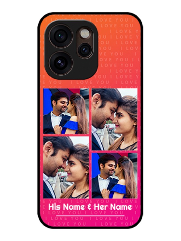 Custom Oppo Reno 15 Pro Mini 5G Custom Glass Phone Case - I Love You Pink Design
