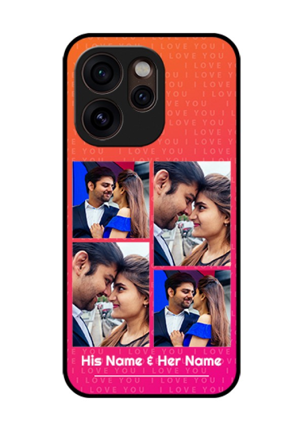 Oppo Reno 15 Pro Mini 5G Custom Glass Phone Case - I Love You Pink Design