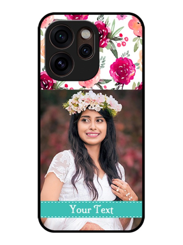 Custom Oppo Reno 15 Pro Mini 5G Custom Glass Phone Case - Water Colors Floral Design
