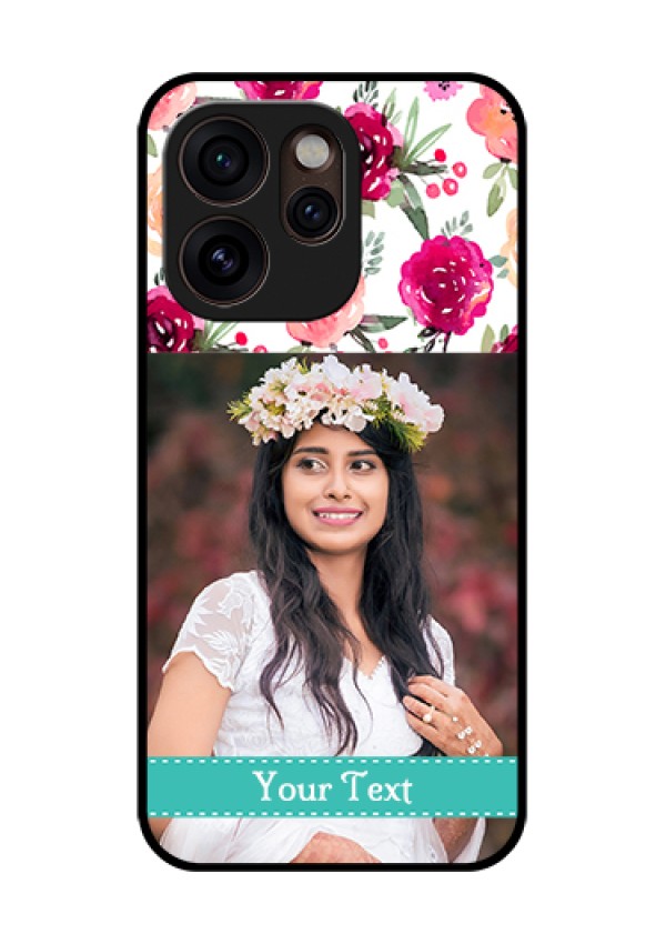 Oppo Reno 15 Pro Mini 5G Custom Glass Phone Case - Water Colors Floral Design