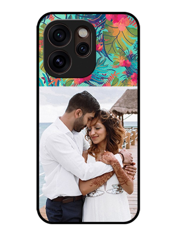 Custom Oppo Reno 15 Pro Mini 5G Custom Glass Phone Case - Watercolor Floral Design