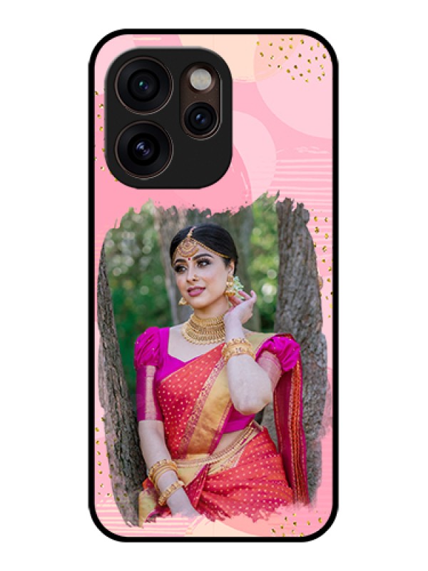 Custom Oppo Reno 15 Pro Mini 5G Custom Glass Phone Case - Gold Glitter Splash Design