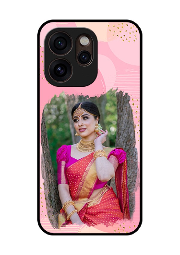 Oppo Reno 15 Pro Mini 5G Custom Glass Phone Case - Gold Glitter Splash Design