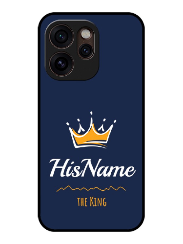 Custom Oppo Reno 15 Pro Mini 5G Custom Glass Phone Case - King With Name Design