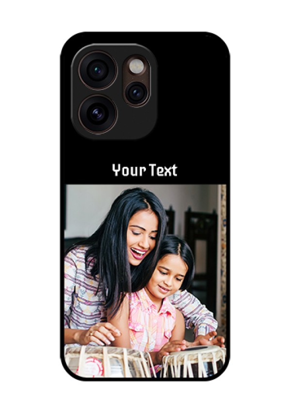 Oppo Reno 15 Pro Mini 5G Custom Glass Phone Case - Photo With Name Design
