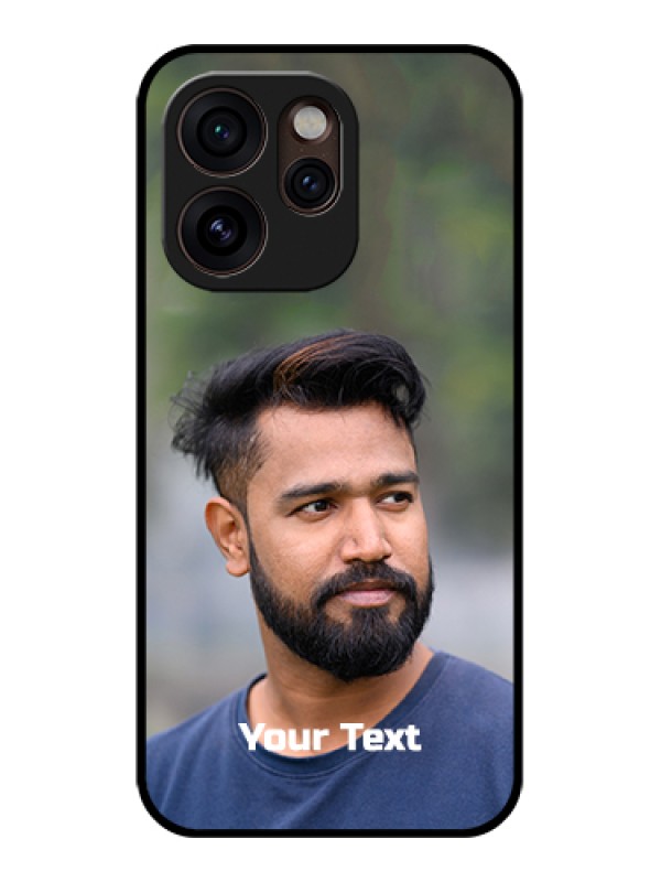 Custom Oppo Reno 15 Pro Mini 5G Custom Glass Phone Case - Photo With Text Design