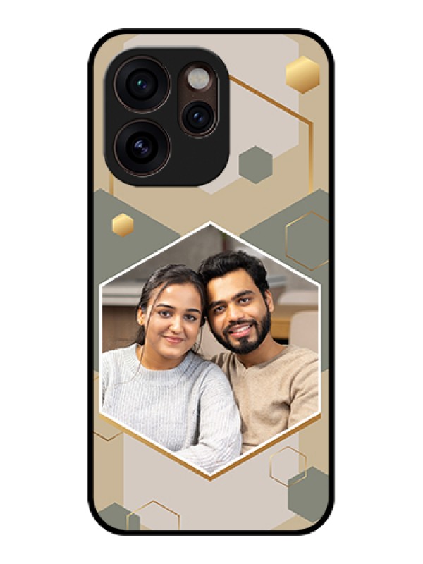 Custom Oppo Reno 15 Pro Mini 5G Custom Glass Phone Case - Stylish Hexagon Pattern Design