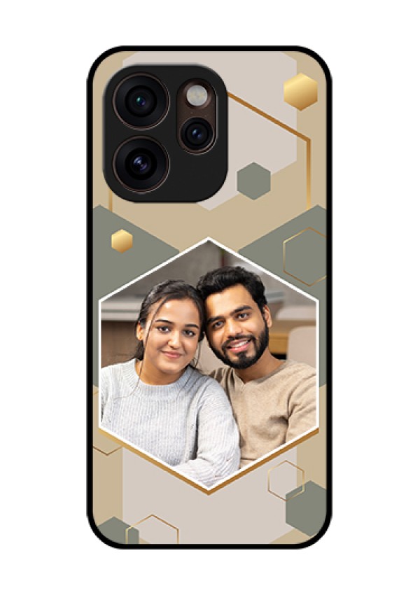 Oppo Reno 15 Pro Mini 5G Custom Glass Phone Case - Stylish Hexagon Pattern Design