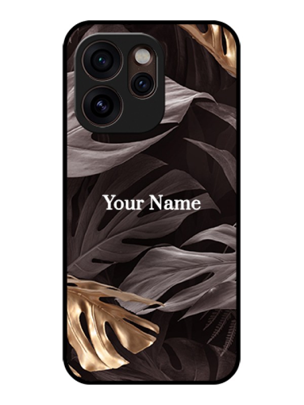Custom Oppo Reno 15 Pro Mini 5G Custom Glass Phone Case - Wild Leaves Digital Paint Design