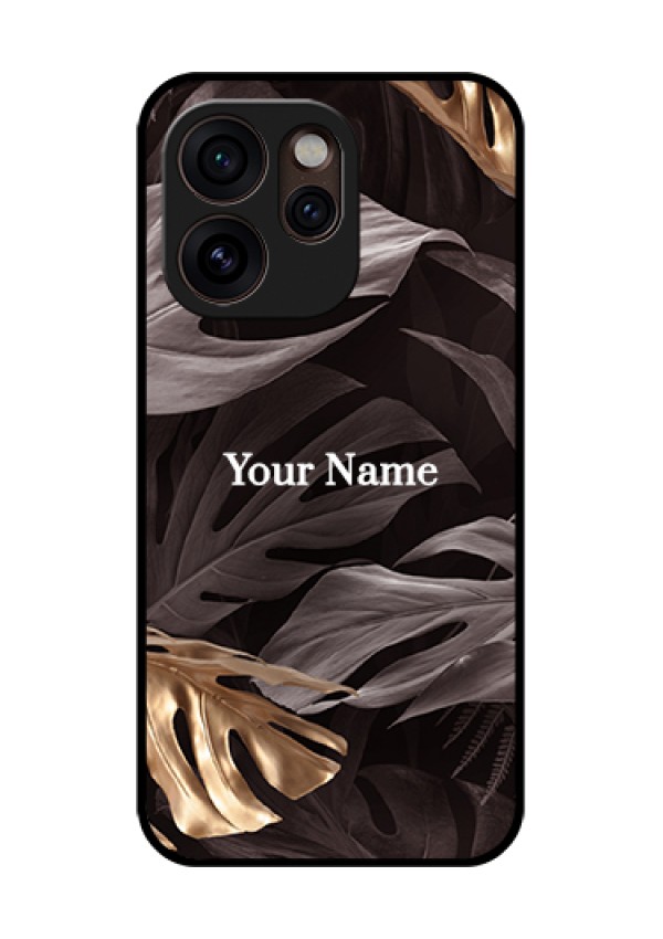 Oppo Reno 15 Pro Mini 5G Custom Glass Phone Case - Wild Leaves Digital Paint Design
