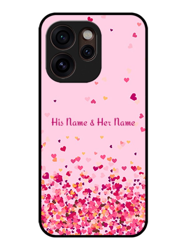 Custom Oppo Reno 15 Pro Mini 5G Custom Glass Phone Case - Floating Hearts Design