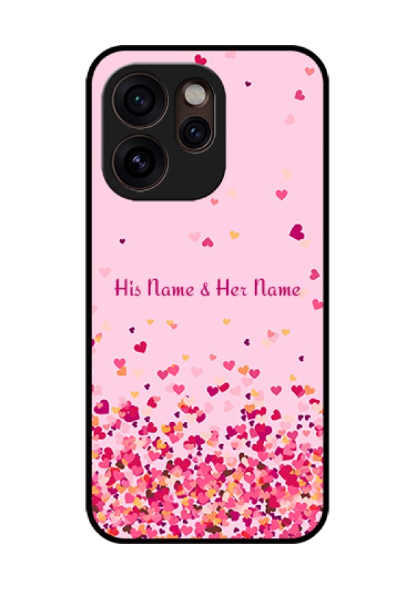 Oppo Reno 15 Pro Mini 5G Custom Glass Phone Case - Floating Hearts Design