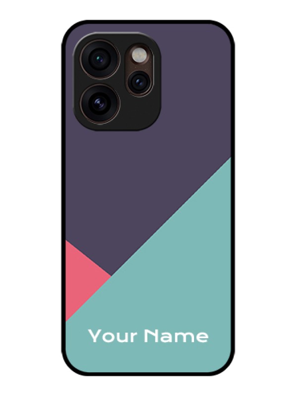 Custom Oppo Reno 15 Pro Mini 5G Custom Glass Phone Case - Tri Color Abstract Design