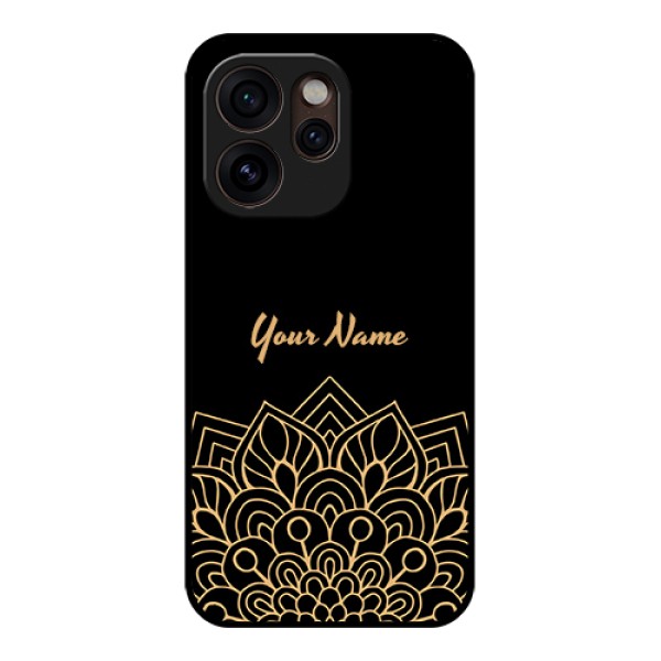 Oppo Reno 15 Pro Mini 5G Custom Glass Phone Case - Golden Mandala Design