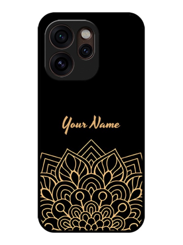 Custom Oppo Reno 15 Pro Mini 5G Custom Glass Phone Case - Golden Mandala Design