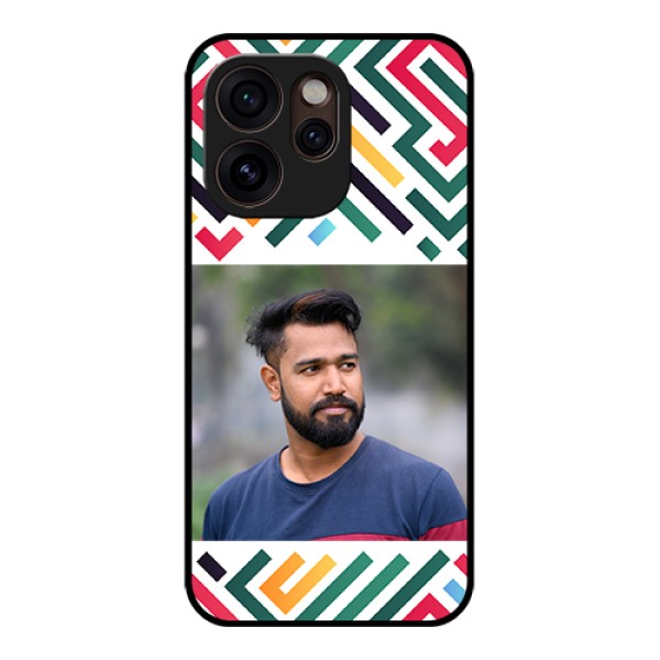 Oppo Reno 15 Pro Mini 5G Custom Glass Phone Case - Colorful Maze Pattern Design Oppo Reno 15 Pro Mini 5G Custom Glass Phone Case - Colorful Maze Pattern Design