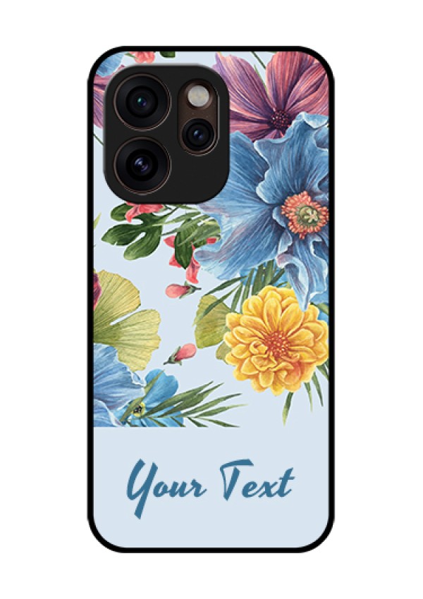 Oppo Reno 15 Pro Mini 5G Custom Glass Phone Case - Stunning Watercolored Flowers Painting Design