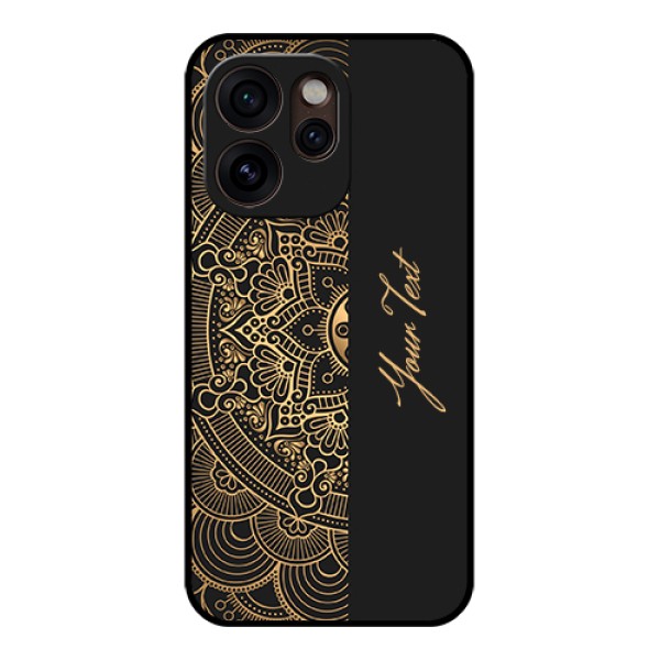 Oppo Reno 15 Pro Mini 5G Custom Glass Phone Case - Mandala Art With Custom Text Design Oppo Reno 15 Pro Mini 5G Custom Glass Phone Case - Mandala Art With Custom Text Design
