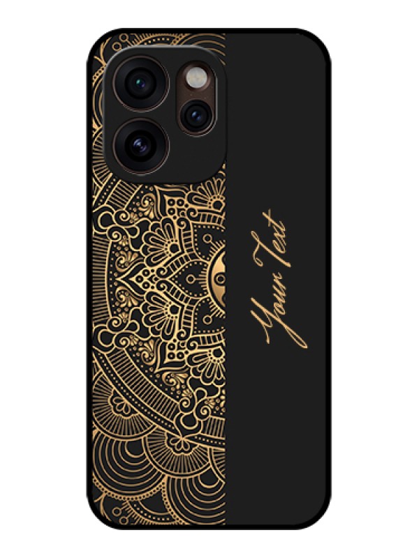 Custom Oppo Reno 15 Pro Mini 5G Custom Glass Phone Case - Mandala Art With Custom Text Design